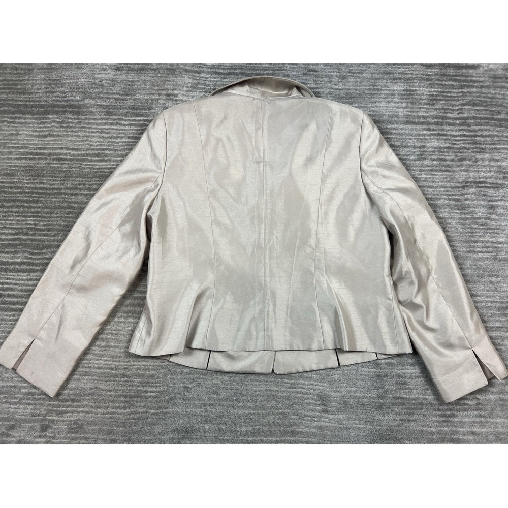Le Suit Jacket Womens 16 Beige‎ Button Front Lined Polyester Career - Picture 8 of 14